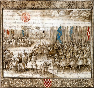 Joan of Arc and the French Army at War, Illustration from Chronique de Enguerrand de Monstrelet by French School